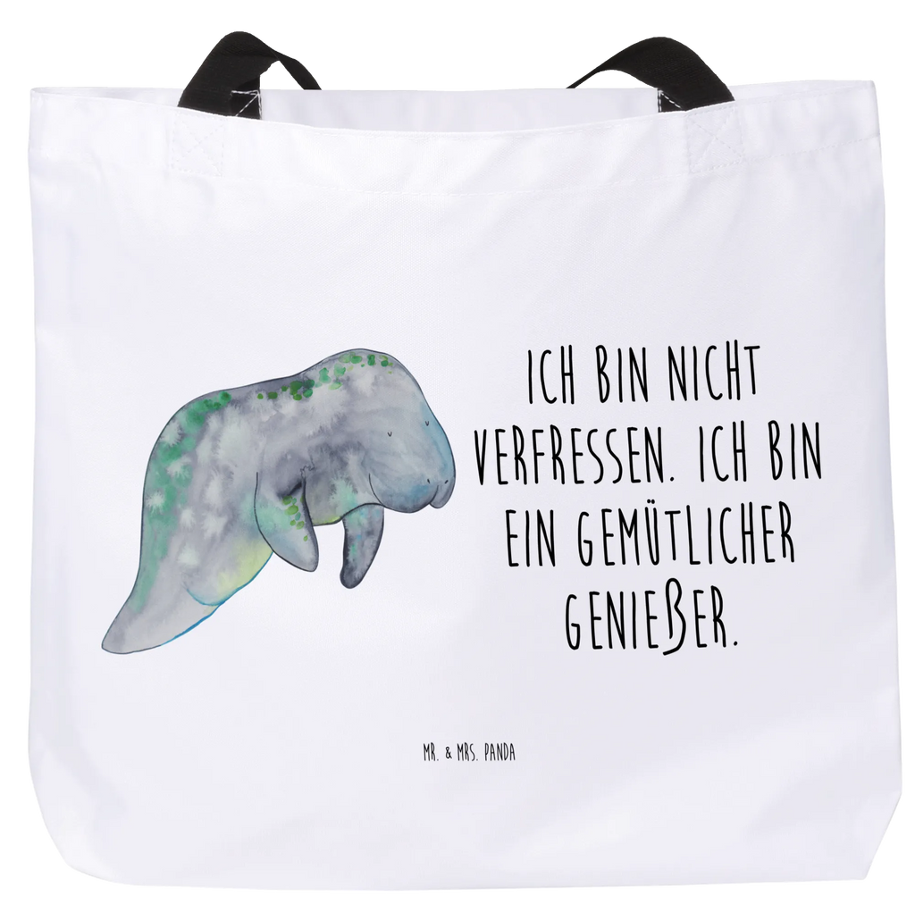 Shopper manat Relaks Einkaufsbeutel, Freizeittasche, Shopper, Einkaufstasche, Schulbeutel, Schultasche, Alltagstasche, Strandtasche, Tragebeutel, Beutel, Tasche, Meerestiere, Meer, Urlaub, Zucker, Essen, Abnehmen, Süßigkeiten, Diät, Diätwahn, Seekuh, Seekühe