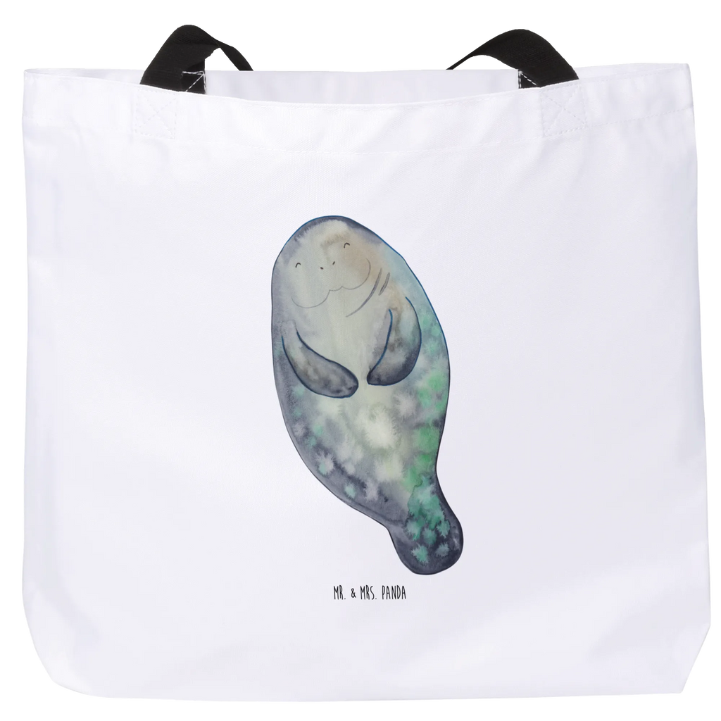 Shopper manatee happy Schultertasche, XXL Tasche, Tüte, Ausflug, Tragebeutel, Freizeittasche, Einkaufsbeutel, XL, Stofftasche, Schultasche, Shopper, Strandtasche, Alltagstasche, Einkaufstasche, Beutel, Schulbeutel, Urlaub, Meer, Meerestiere, Freundin, Neustart, Seekühe, Achtsamkeit, Liebeskummer, Selbstliebe, Zufrieden, Respekt, Seekuh, Neuanfang