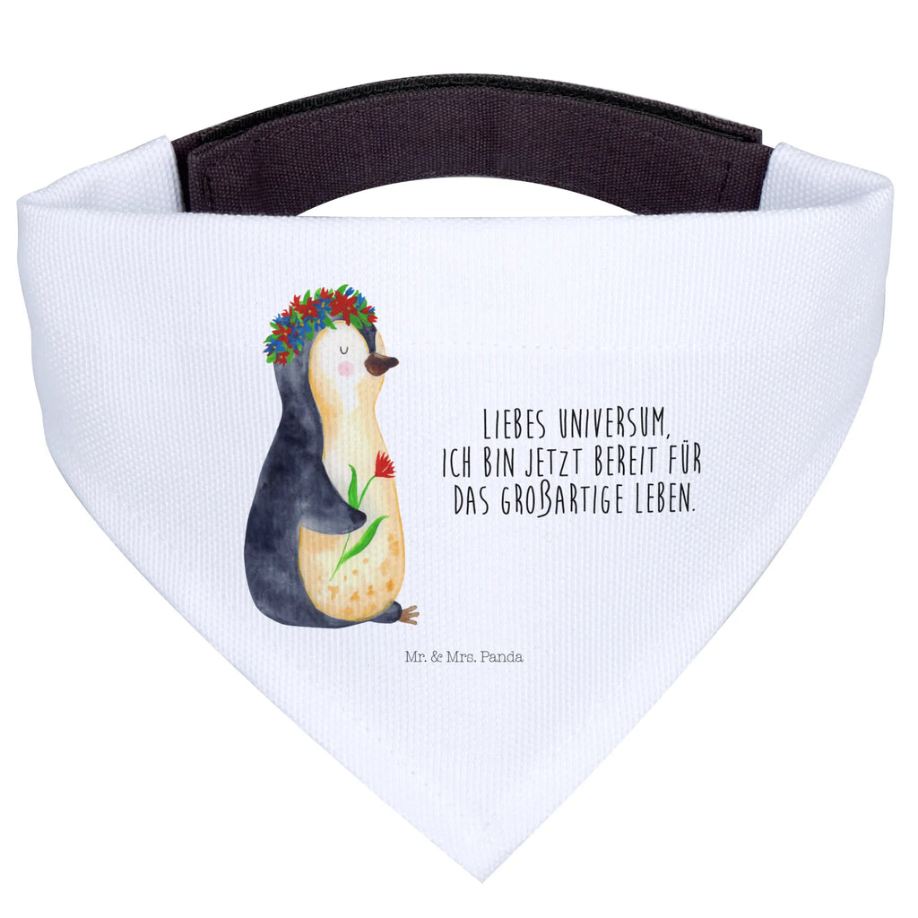 Hundehalstuch Pinguin Blumen Hunde, Mittel, Mittelgroße Hunde, Tuch, Halstuch, Hundehalstuch, Pinguin, Wünsche, Blumenkranz, Geschenkidee, Universum, Ziele, Lebenslust, Pinguine, Liebeskummer, Motivation, Leben, Lebensziele