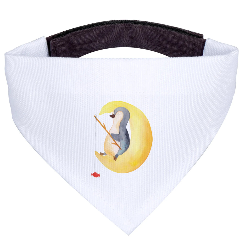 Dog neckerchief Penguin moon Halstuch, Tuch, Hunde, Mittelgroße Hunde, Mittel, Hundehalstuch, Pinguin, Schlafstörungen, Pinguine, Nachtruhe, Gästezimmer, Spruch, Einschlafen, schlafen, Schlafzimmer