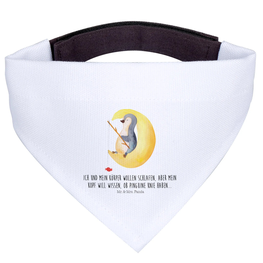 Dog neckerchief Penguin moon Halstuch, Tuch, Hunde, Mittelgroße Hunde, Mittel, Hundehalstuch, Pinguin, Schlafstörungen, Pinguine, Nachtruhe, Gästezimmer, Spruch, Einschlafen, schlafen, Schlafzimmer