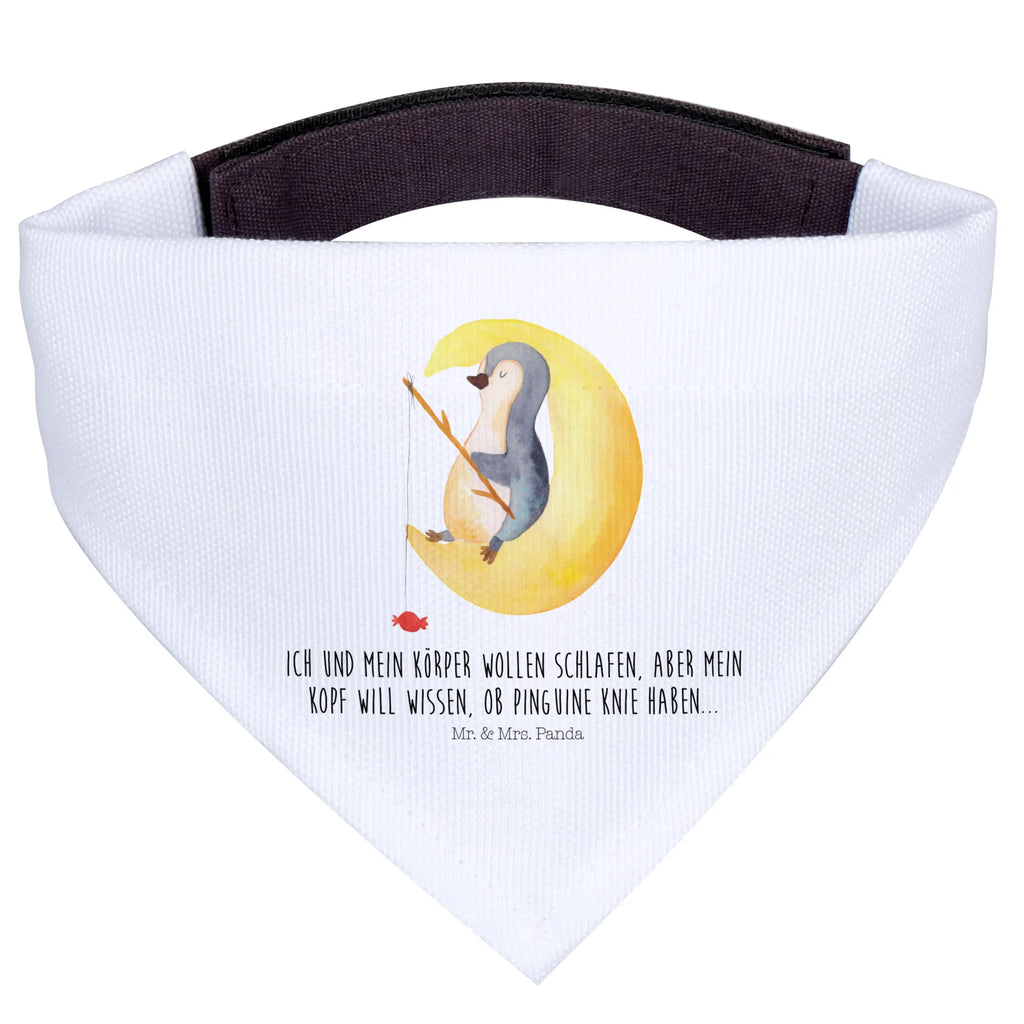Dog neckerchief Penguin moon Halstuch, Tuch, Hunde, Mittelgroße Hunde, Mittel, Hundehalstuch, Pinguin, Schlafstörungen, Pinguine, Nachtruhe, Gästezimmer, Spruch, Einschlafen, schlafen, Schlafzimmer