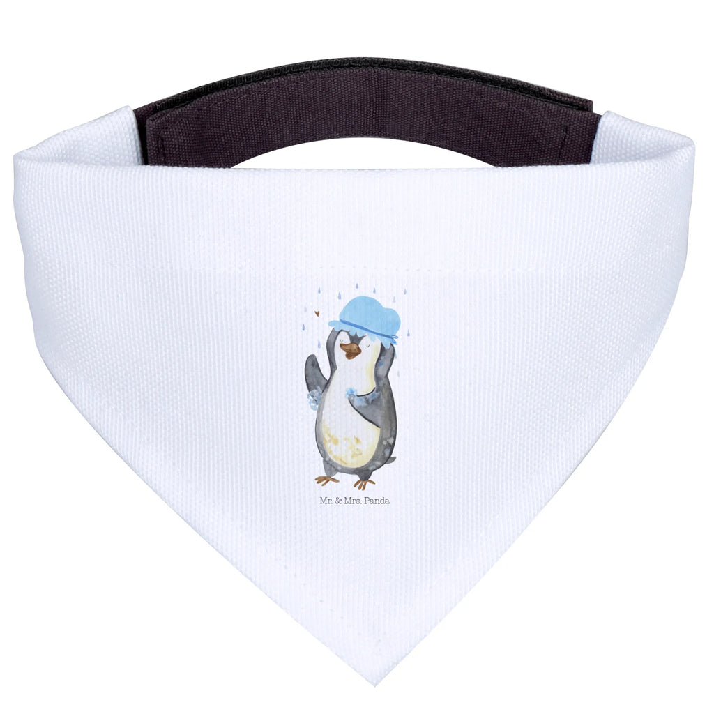 Dog neckerchief Penguin have a shower Mittelgroße Hunde, Tuch, Mittel, Halstuch, Hunde, Hundehalstuch, Pinguin, Neuanfang, glücklich sein, Pinguine, Neustart, Dusche, Motivation, Lebensmotto, Duschen