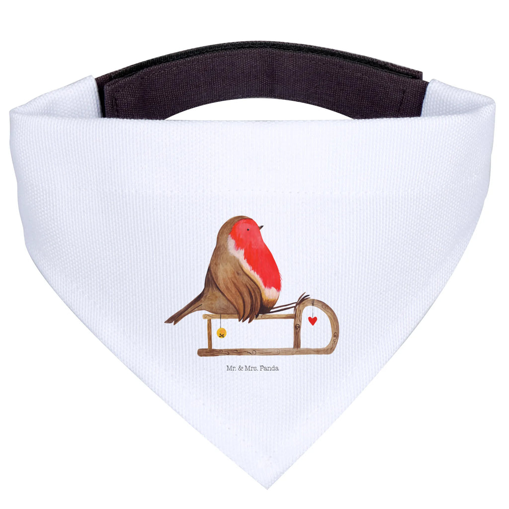 Hundehalstuch Rotkehlchen Schlitten Tuch, Halstuch, Hundehalstuch, Mittelgroße Hunde, Mittel, Hunde, Winter, Weihnachtsdeko, Nikolaus, Weihnachten, Advent, Heiligabend, Wintermotiv, Schlitten, Vogel