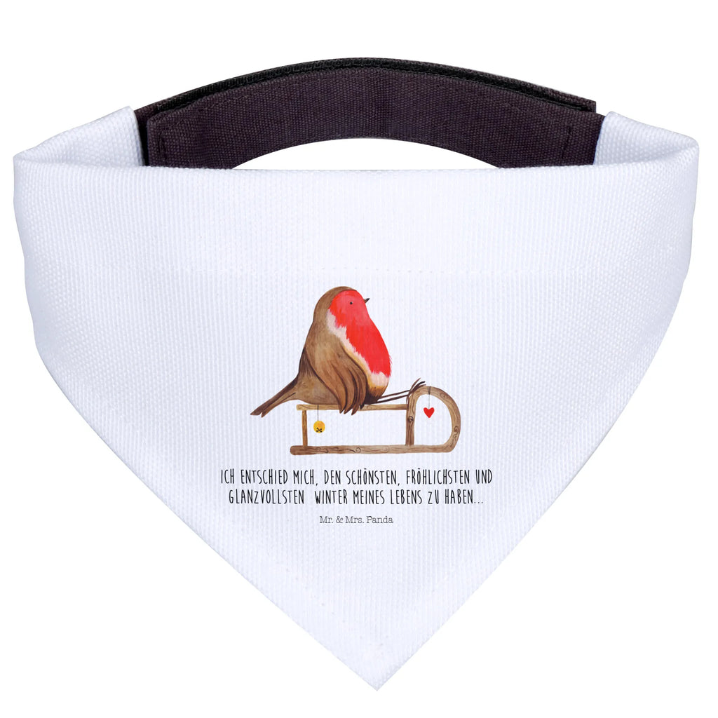 Hundehalstuch Rotkehlchen Schlitten Tuch, Halstuch, Hundehalstuch, Mittelgroße Hunde, Mittel, Hunde, Winter, Weihnachtsdeko, Nikolaus, Weihnachten, Advent, Heiligabend, Wintermotiv, Schlitten, Vogel