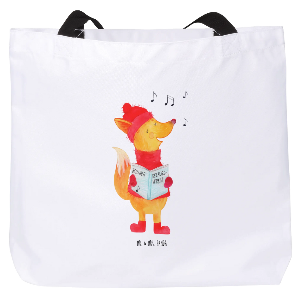 Shopper lis Śpiewak Alltagstasche, Schultertasche, Schultasche, Tüte, Ausflug, Strandtasche, Beutel, XL, Stofftasche, Tragebeutel, XXL Tasche, Shopper, Einkaufsbeutel, Schulbeutel, Einkaufstasche, Freizeittasche, Weihnachten, Winter, Weihnachtsdeko, Nikolaus, Advent, Heiligabend, Wintermotiv, Geschenk Sänger, Singen, Füchse, Sänger, Fuchs, Weihnachtslieder