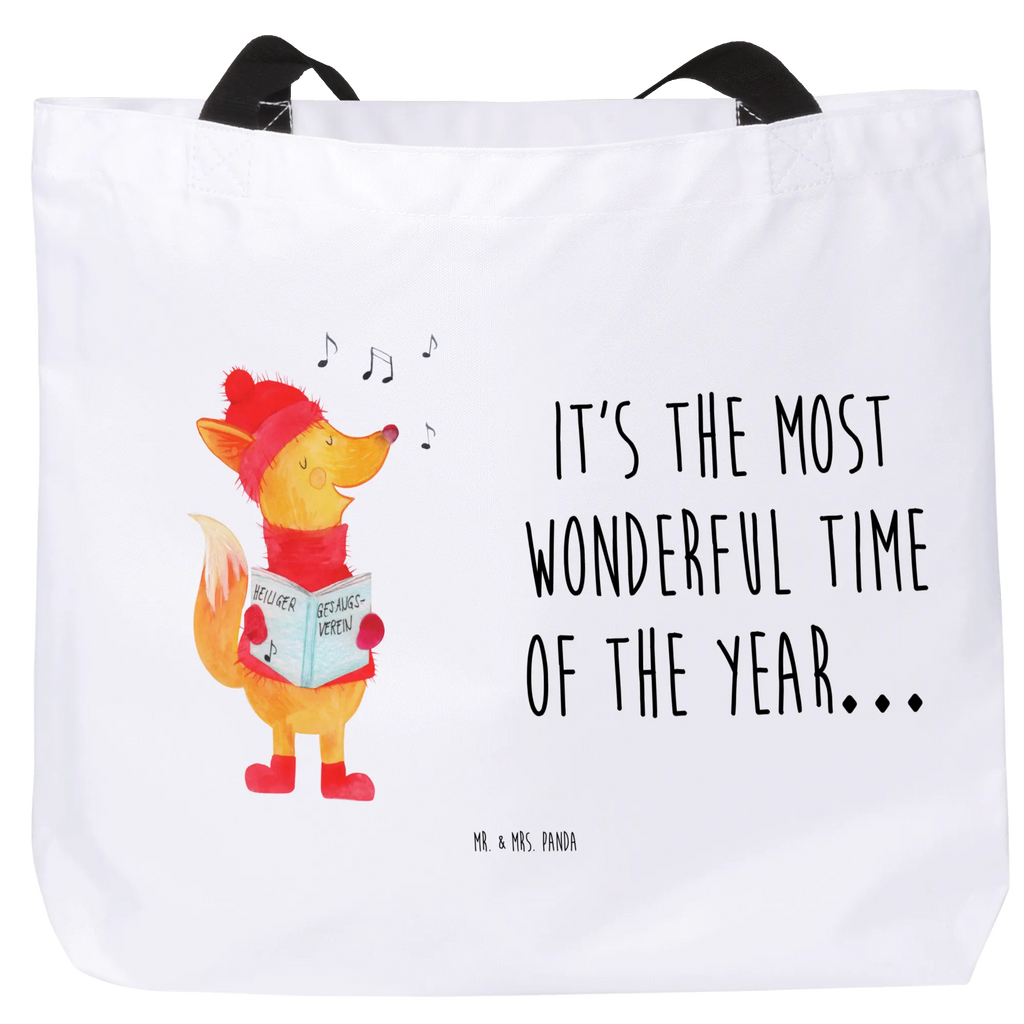 Shopper lis Śpiewak Alltagstasche, Schultertasche, Schultasche, Tüte, Ausflug, Strandtasche, Beutel, XL, Stofftasche, Tragebeutel, XXL Tasche, Shopper, Einkaufsbeutel, Schulbeutel, Einkaufstasche, Freizeittasche, Weihnachten, Winter, Weihnachtsdeko, Nikolaus, Advent, Heiligabend, Wintermotiv, Geschenk Sänger, Singen, Füchse, Sänger, Fuchs, Weihnachtslieder