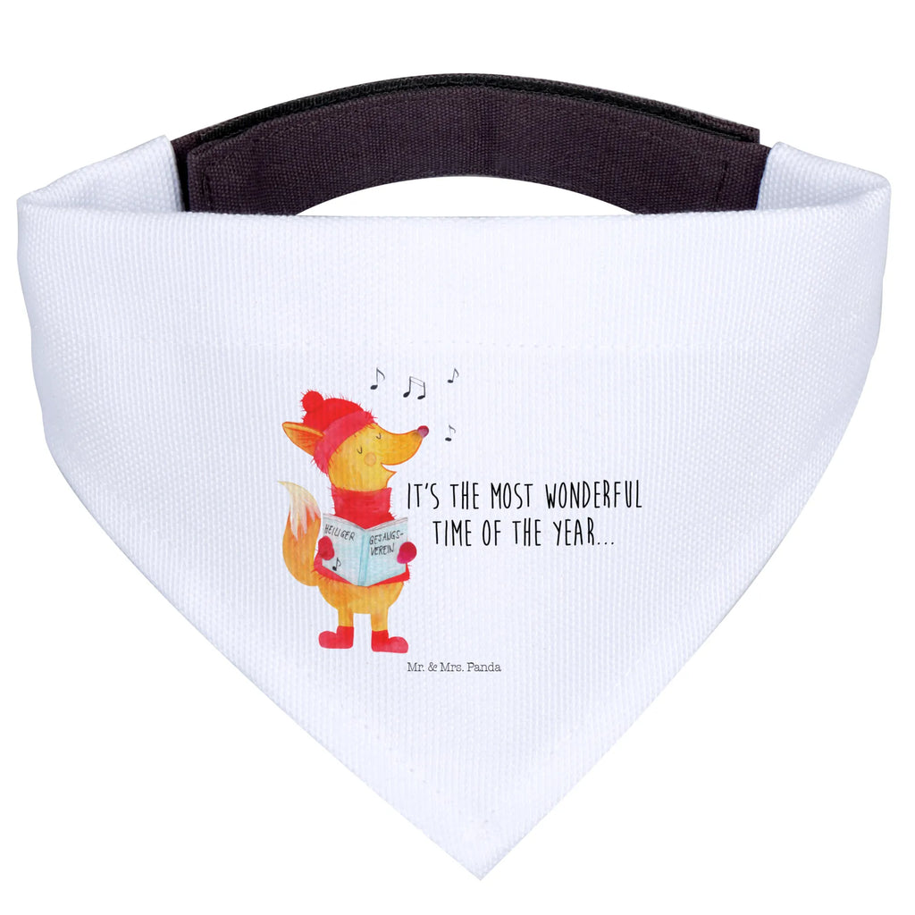 Chusta na szyję dla psa L lis Śpiewak Halstuch, Hunde, mittel, mittelgroße Hunde, Hundehalstuch, Tuch, Winter, Weihnachten, Weihnachtsdeko, Nikolaus, Advent, Heiligabend, Wintermotiv, Sänger, Weihnachtslieder, Singen, Füchse, Geschenk Sänger, Fuchs