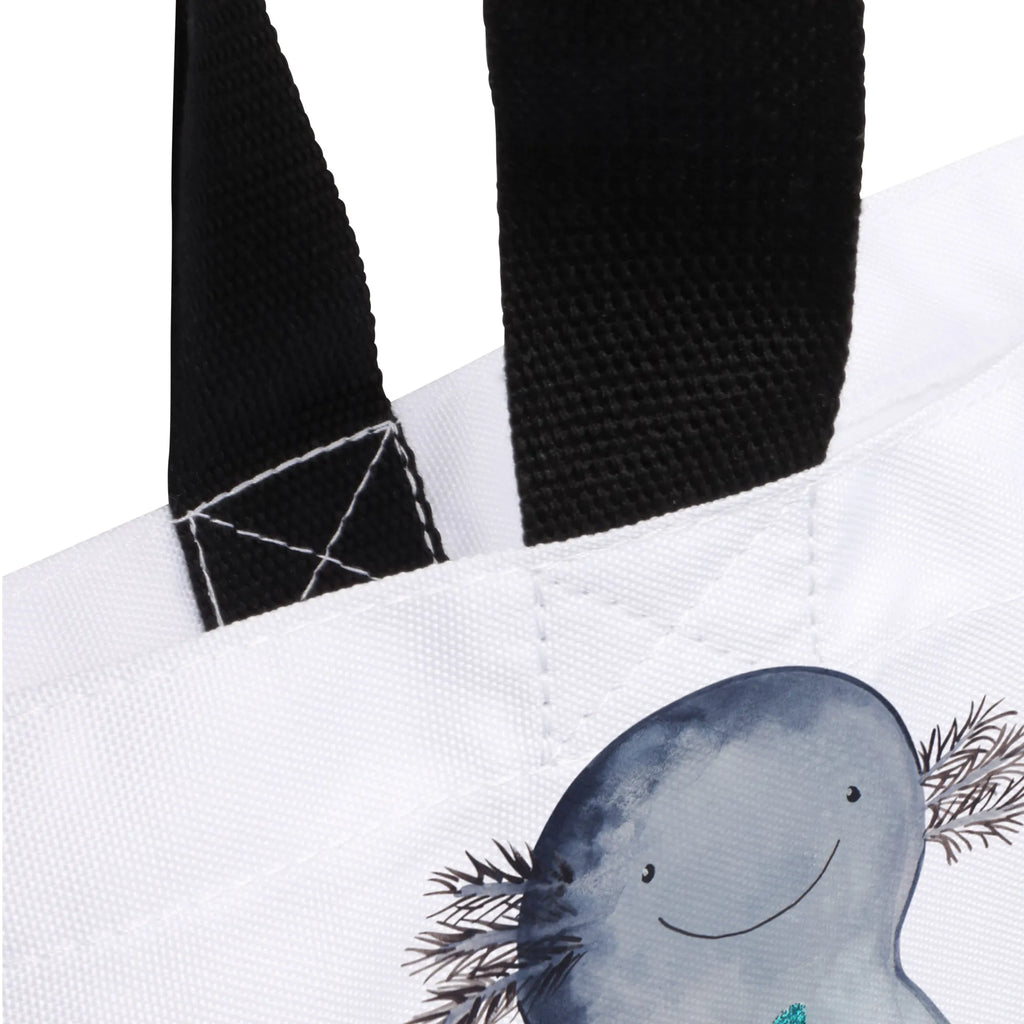 Shopper Axolotl Freundin Stofftasche, Einkaufsbeutel, Freizeittasche, Schulbeutel, Strandtasche, Shopper, XXL Tasche, Tragebeutel, Schultasche, Beutel, XL, Alltagstasche, Einkaufstasche, Schultertasche, Ausflug, Tüte, Molch, Axolotl, Verlobter, Axolot, Lurche, Valentinstag, Lurch, Schwanzlurch, Jahrestag, Liebesbeweis, Ehemann, Große Liebe, Liebe, Freund