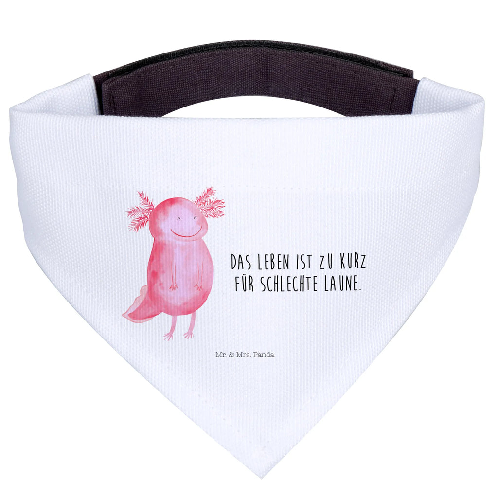 Hundehalstuch Axolotl Glücklich Hunde, mittelgroße Hunde, Tuch, Hundehalstuch, mittel, Halstuch, Molch, Axolotl, Lurch, Schwanzlurch, Motivation, Axolot, Lurche, gute Laune