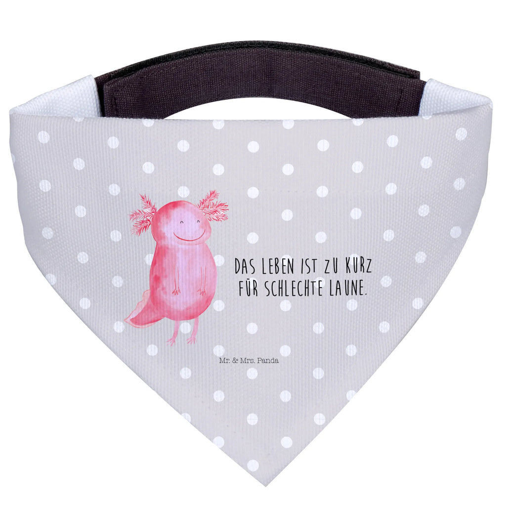 Hundehalstuch Axolotl Glücklich Hunde, mittelgroße Hunde, Tuch, Hundehalstuch, mittel, Halstuch, Molch, Axolotl, Lurch, Schwanzlurch, Motivation, Axolot, Lurche, gute Laune