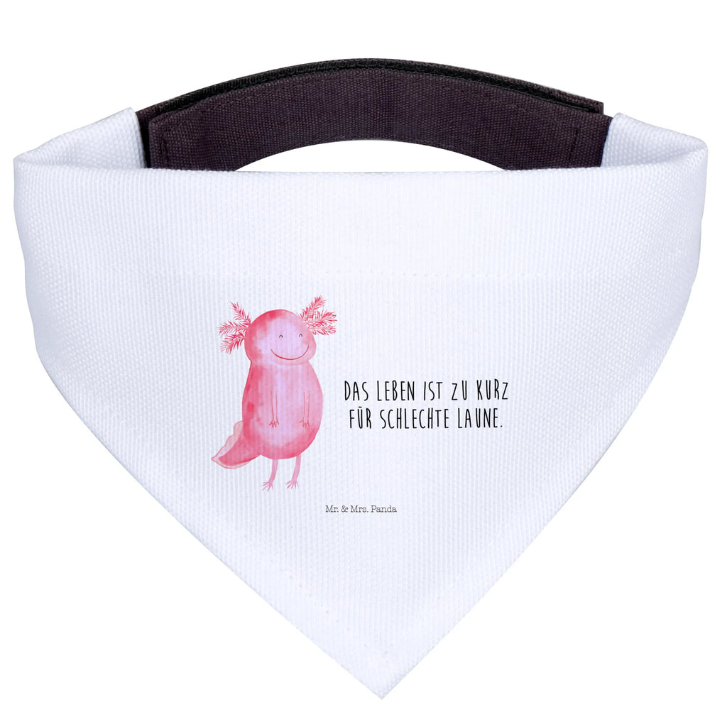 Hundehalstuch Axolotl Glücklich Hunde, mittelgroße Hunde, Tuch, Hundehalstuch, mittel, Halstuch, Molch, Axolotl, Lurch, Schwanzlurch, Motivation, Axolot, Lurche, gute Laune