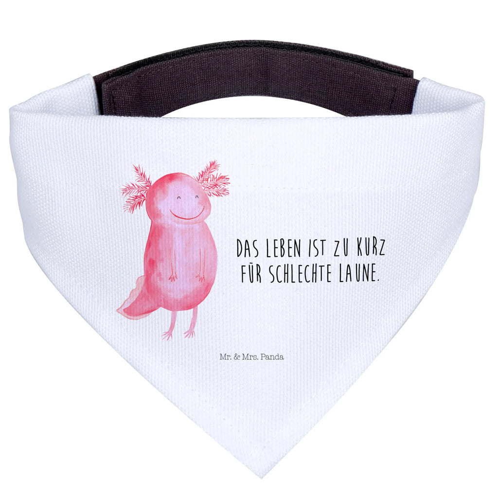 Hundehalstuch Axolotl Glücklich Hunde, mittelgroße Hunde, Tuch, Hundehalstuch, mittel, Halstuch, Molch, Axolotl, Lurch, Schwanzlurch, Motivation, Axolot, Lurche, gute Laune