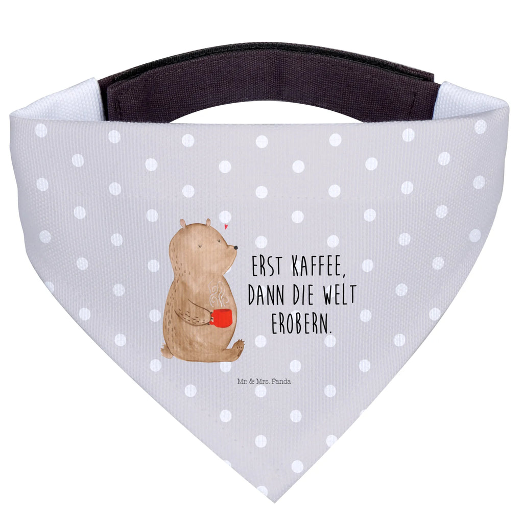 Dog neckerchief bear Coffee Mittel, Tuch, Hundehalstuch, Halstuch, Mittelgroße Hunde, Hunde, Teddybär, Teddy, Bär, Kaffee, Morgenroutine, Coffee, Guten Morgen, Motivation, Bären, Welt Retten, Welt Erobern