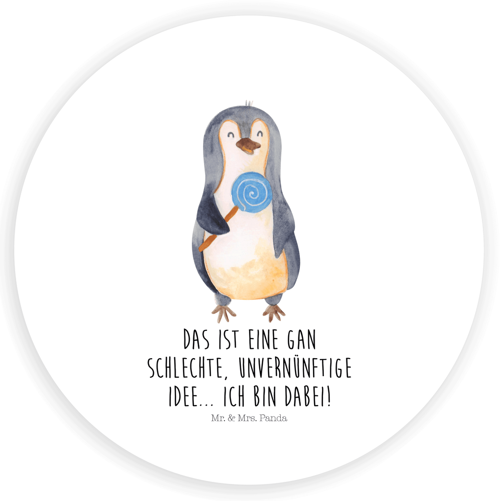 Rund Aufkleber Pinguin Lolli Sticker, Aufkleber, Etikett, Kinder, rund, Pinguin, Pinguine, Lolli, Süßigkeiten, Blödsinn, Spruch, Rebell, Gauner, Ganove, Rabauke