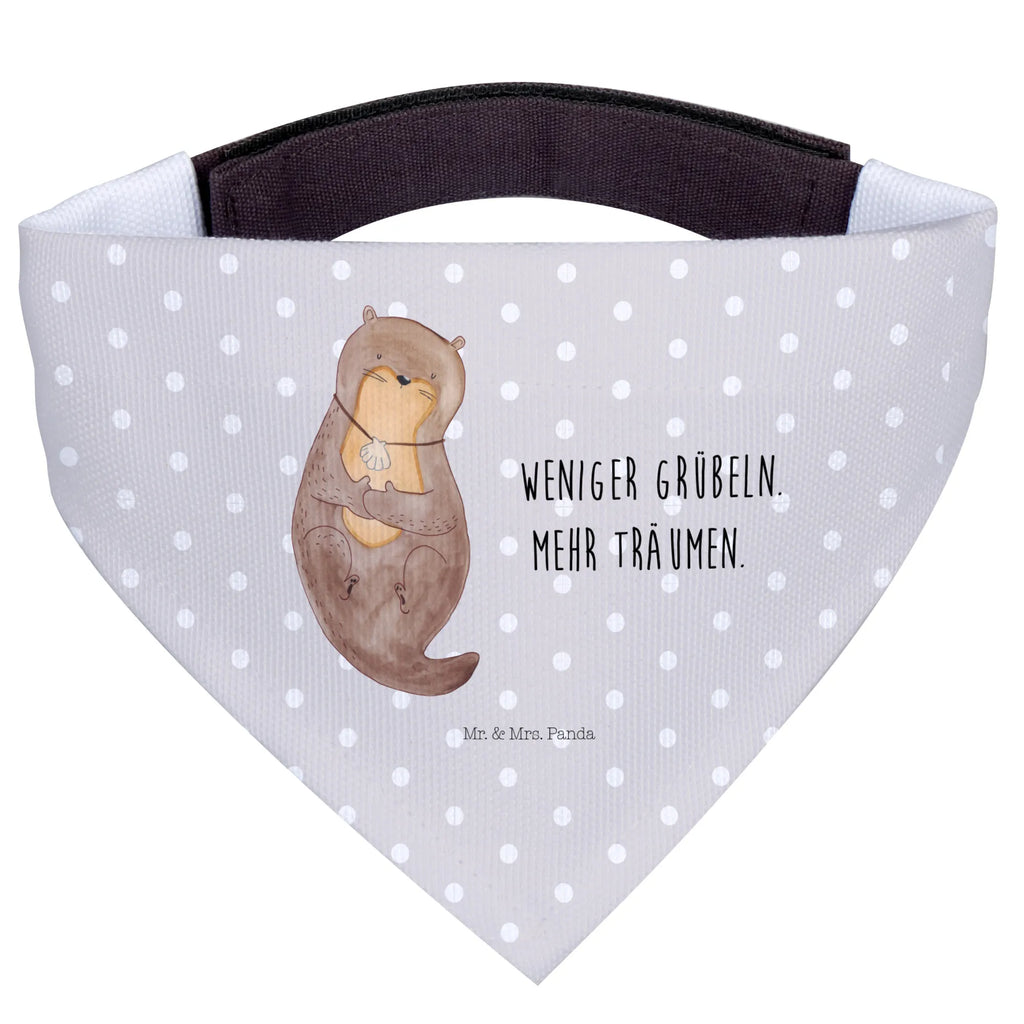 Chusta na szyję dla psa L wydra muszla Halstuch, Mittelgroße Hunde, Hunde, Tuch, Mittel, Hundehalstuch, Fischotter, Seeotter, Otter, Träumen, Grübeln, Tagträumen, Büro, Motivation, Otterliebe