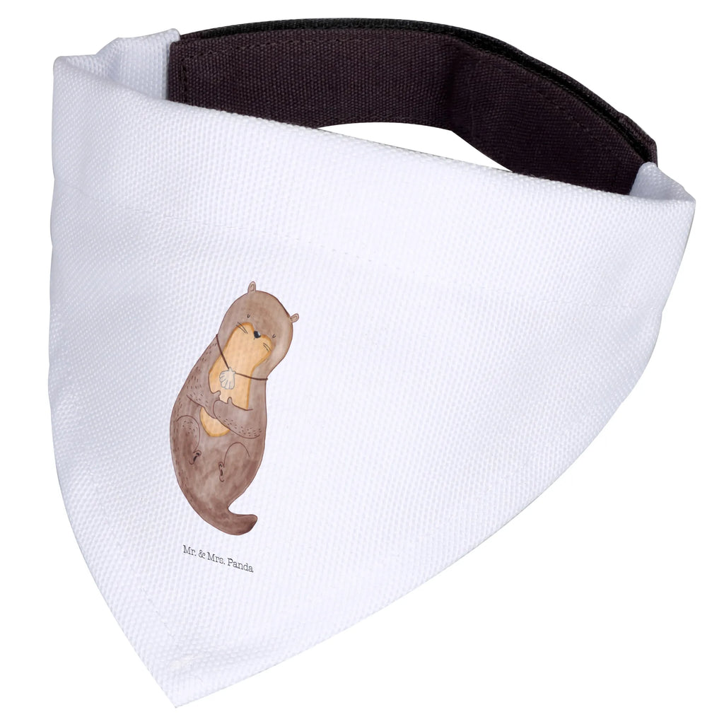 Chusta na szyję dla psa L wydra muszla Halstuch, Mittelgroße Hunde, Hunde, Tuch, Mittel, Hundehalstuch, Fischotter, Seeotter, Otter, Träumen, Grübeln, Tagträumen, Büro, Motivation, Otterliebe