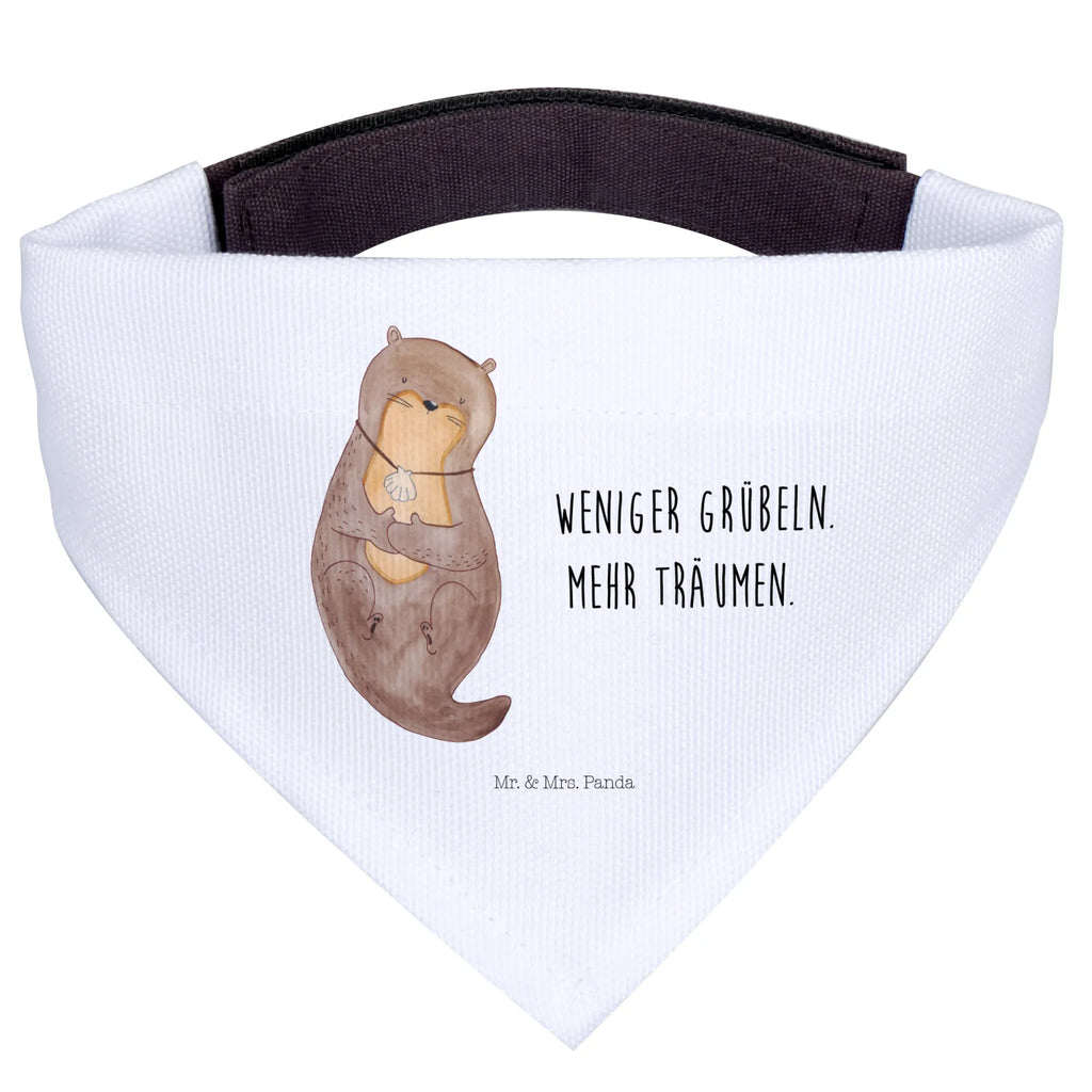 Chusta na szyję dla psa L wydra muszla Halstuch, Mittelgroße Hunde, Hunde, Tuch, Mittel, Hundehalstuch, Fischotter, Seeotter, Otter, Träumen, Grübeln, Tagträumen, Büro, Motivation, Otterliebe
