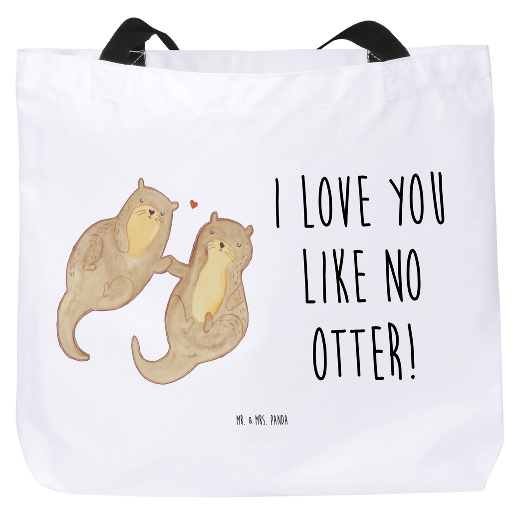 Shopper otter holding hands Freizeittasche, Tragebeutel, Einkaufstasche, Tüte, Shopper, Stofftasche, XXL Tasche, Schulbeutel, Schultertasche, Ausflug, Alltagstasche, Strandtasche, XL, Schultasche, Beutel, Einkaufsbeutel, Otter, Fischotter, Seeotter, Otter Seeotter See Otter