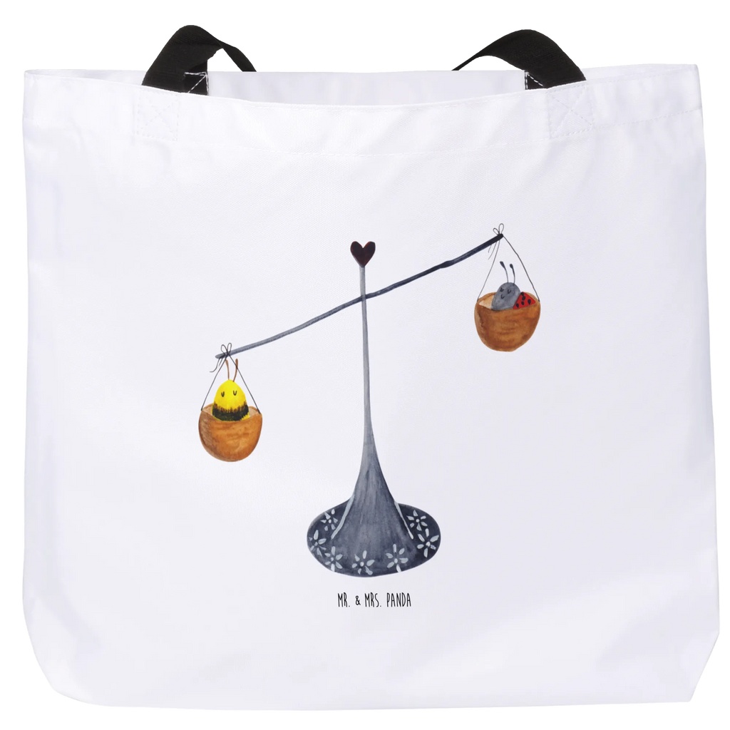 Shopper Star sign Scale Alltagstasche, Freizeittasche, Shopper, Einkaufstasche, Tragebeutel, Beutel, Strandtasche, Einkaufsbeutel, Schultasche, Schulbeutel, Tasche, Tierkreiszeichen, Sternzeichen, Horoskop, Astrologie, Aszendent, Biene, Gleichgewicht, Geburtstag Oktober, Waage Geschenk, Marienkäfer, Waage, Geschenk Oktober, Geschenk September, Geburtstag September, Hummel, Waage Sternzeichen