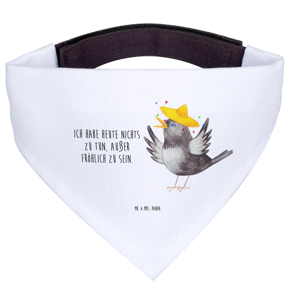 Hundehalstuch Rabe Sombrero Tuch, Hundehalstuch, Hunde, Kleine Hunde, Halstuch, Lustige Sprüche, Tiere, Tiermotive, Gute Laune, Froh, Motivation, Glück Spruch, Vogel, glücklich sein, Rabe, Elster, Spruch Positiv, Vögel, Fröhlich sein