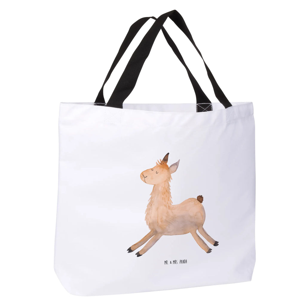 Shopper Lama Springen Alltagstasche, Strandtasche, XL, Tüte, Freizeittasche, Schultertasche, Tragebeutel, Shopper, Einkaufstasche, Schultasche, XXL Tasche, Einkaufsbeutel, Schulbeutel, Ausflug, Stofftasche, Beutel, Lama, Alpaka, Guten Morgen, Neustart, Freundin, Start, Liebeskummer, Fröhlich, Lamas, Prüfung, Lieblingstag, Abitur, Happy Day, Glück