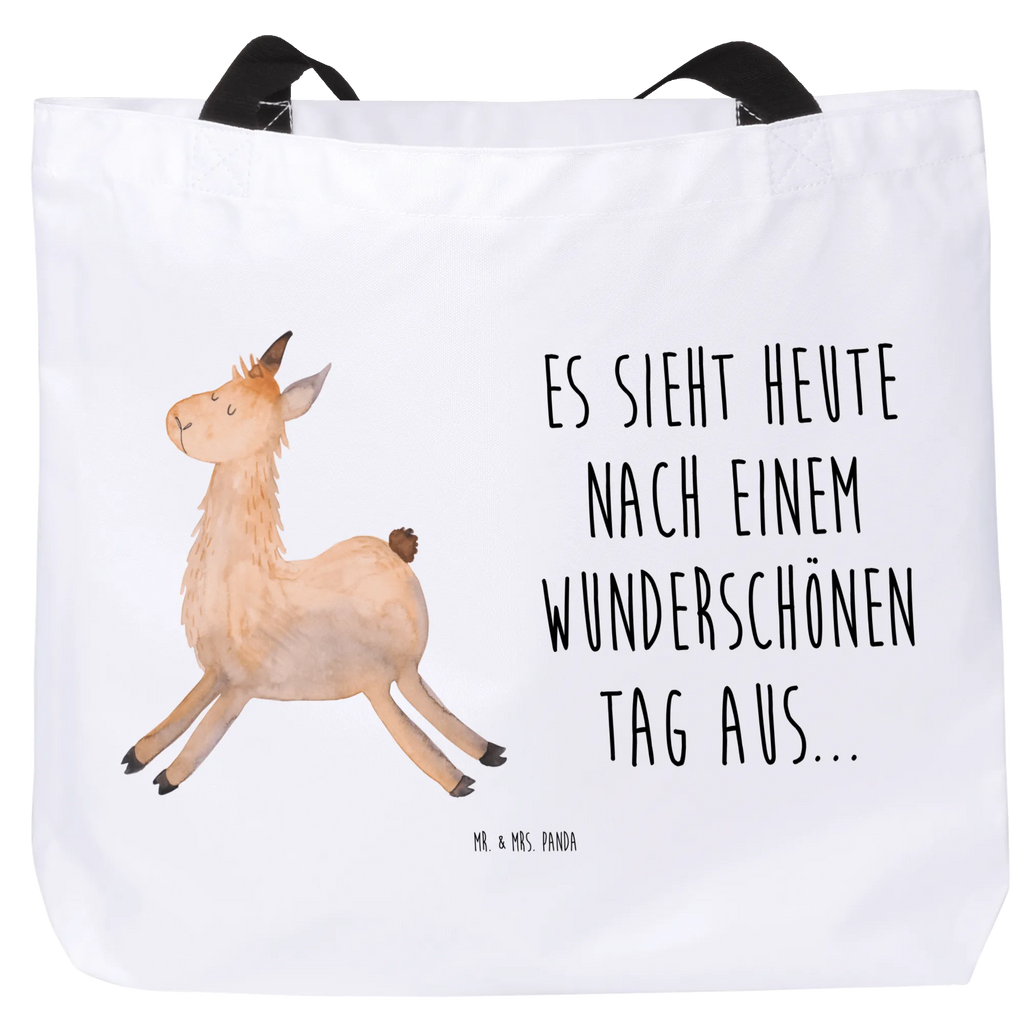 Shopper Lama Springen Alltagstasche, Strandtasche, XL, Tüte, Freizeittasche, Schultertasche, Tragebeutel, Shopper, Einkaufstasche, Schultasche, XXL Tasche, Einkaufsbeutel, Schulbeutel, Ausflug, Stofftasche, Beutel, Lama, Alpaka, Guten Morgen, Neustart, Freundin, Start, Liebeskummer, Fröhlich, Lamas, Prüfung, Lieblingstag, Abitur, Happy Day, Glück