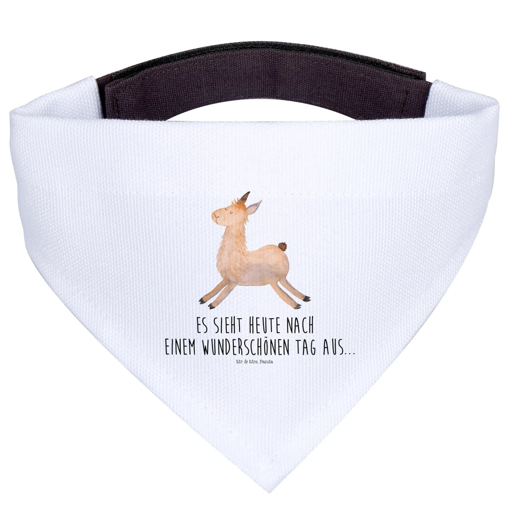 Dog neckerchief lama Jump Mittel, Mittelgroße Hunde, Hunde, Tuch, Halstuch, Hundehalstuch, Alpaka, Lama, Prüfung, Abitur, Lamas, Liebeskummer, Glück, Happy Day, Lieblingstag, Start, Fröhlich, Neustart, Guten Morgen, Freundin
