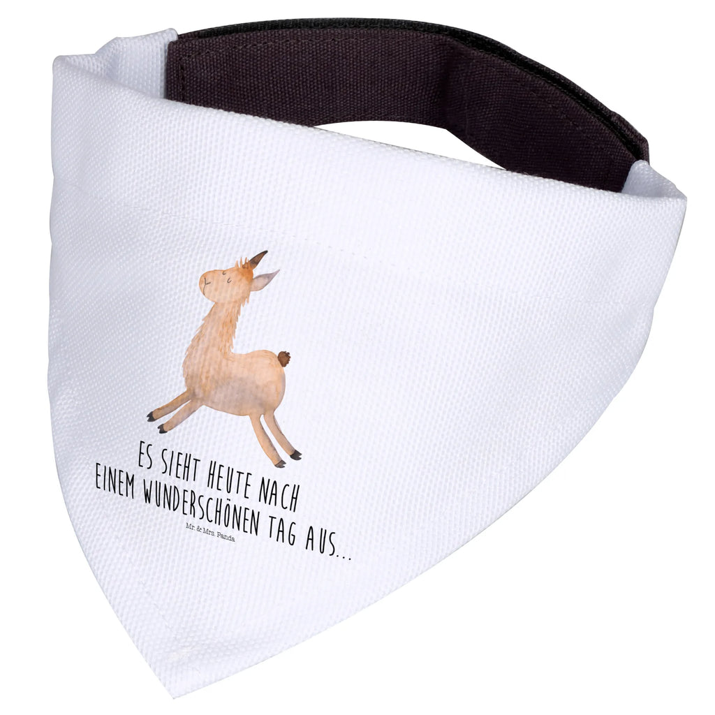 Dog neckerchief lama Jump Mittel, Mittelgroße Hunde, Hunde, Tuch, Halstuch, Hundehalstuch, Alpaka, Lama, Prüfung, Abitur, Lamas, Liebeskummer, Glück, Happy Day, Lieblingstag, Start, Fröhlich, Neustart, Guten Morgen, Freundin