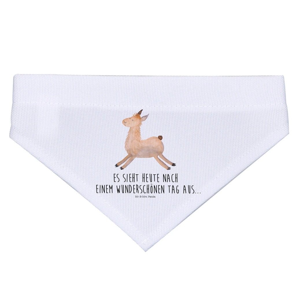 Dog neckerchief lama Jump Mittel, Mittelgroße Hunde, Hunde, Tuch, Halstuch, Hundehalstuch, Alpaka, Lama, Prüfung, Abitur, Lamas, Liebeskummer, Glück, Happy Day, Lieblingstag, Start, Fröhlich, Neustart, Guten Morgen, Freundin