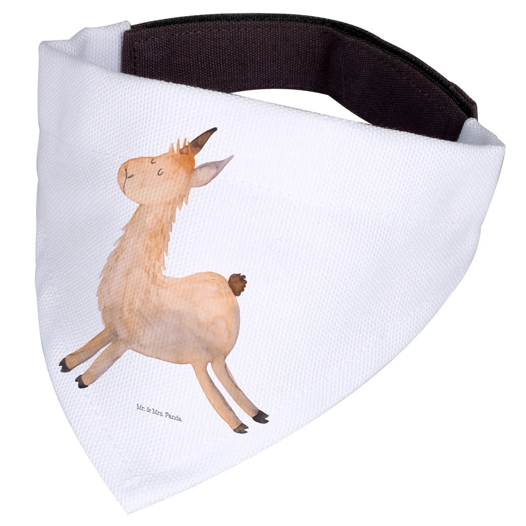 Dog neckerchief lama Jump Mittel, Mittelgroße Hunde, Hunde, Tuch, Halstuch, Hundehalstuch, Alpaka, Lama, Prüfung, Abitur, Lamas, Liebeskummer, Glück, Happy Day, Lieblingstag, Start, Fröhlich, Neustart, Guten Morgen, Freundin