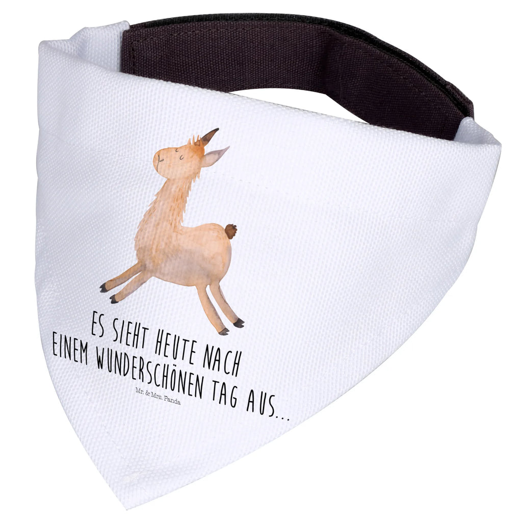 Dog neckerchief lama Jump Mittel, Mittelgroße Hunde, Hunde, Tuch, Halstuch, Hundehalstuch, Alpaka, Lama, Prüfung, Abitur, Lamas, Liebeskummer, Glück, Happy Day, Lieblingstag, Start, Fröhlich, Neustart, Guten Morgen, Freundin