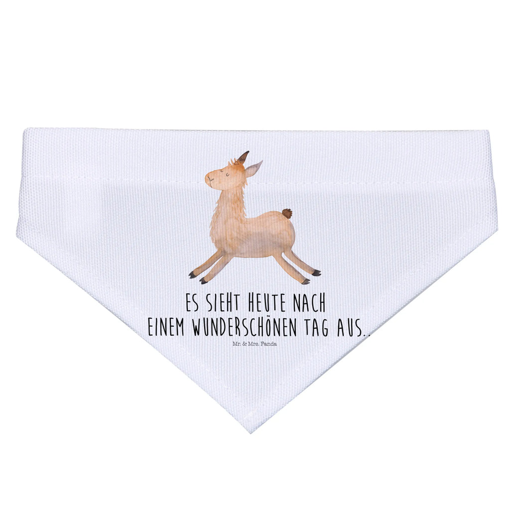 Dog neckerchief lama Jump Mittel, Mittelgroße Hunde, Hunde, Tuch, Halstuch, Hundehalstuch, Alpaka, Lama, Prüfung, Abitur, Lamas, Liebeskummer, Glück, Happy Day, Lieblingstag, Start, Fröhlich, Neustart, Guten Morgen, Freundin