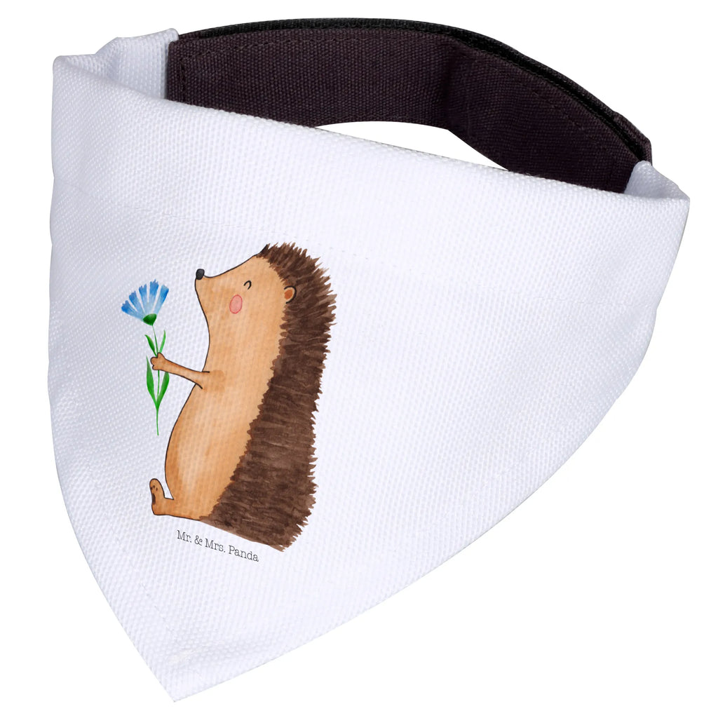 Hundehalstuch Igel Blumen Hunde, Halstuch, Tuch, kleine Hunde, klein, Hundehalstuch, Tiermotive, Gute Laune, lustige Sprüche, Tiere, Besuch, Krankheit, Genesungswünsche, Krankenhaus, Igel, krank, Gute Besserung