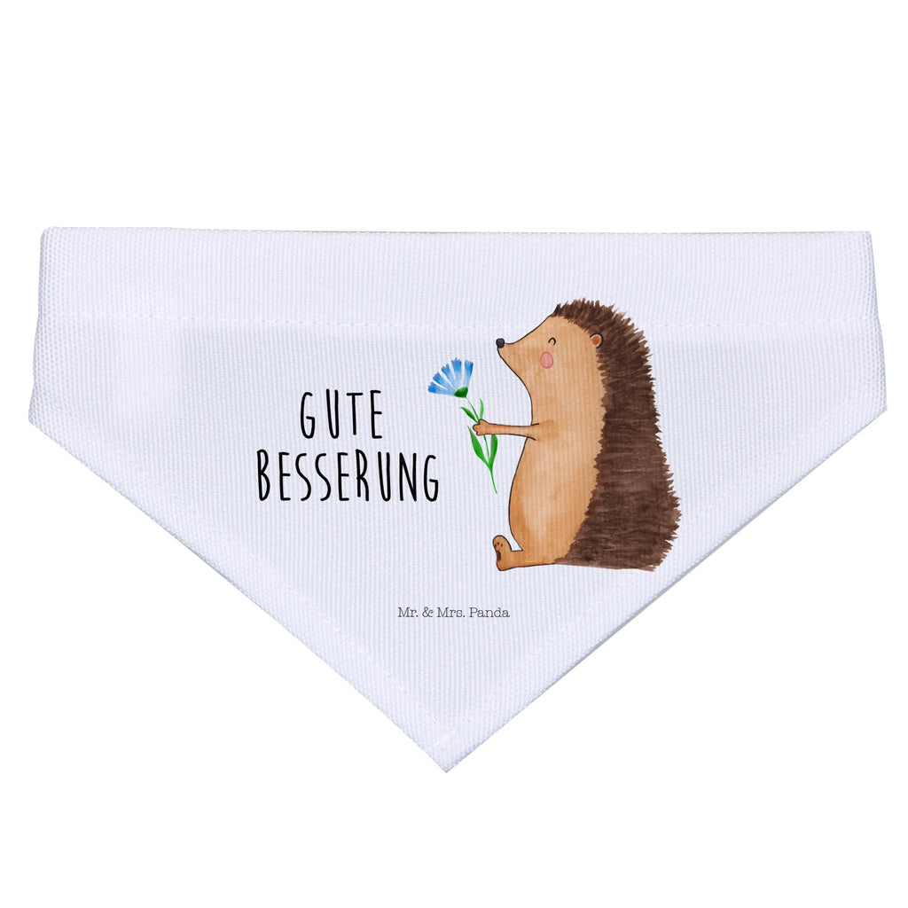 Hundehalstuch Igel Blumen Hunde, Halstuch, Tuch, kleine Hunde, klein, Hundehalstuch, Tiermotive, Gute Laune, lustige Sprüche, Tiere, Besuch, Krankheit, Genesungswünsche, Krankenhaus, Igel, krank, Gute Besserung