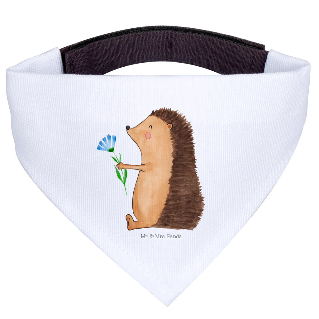 Hundehalstuch Igel Blumen Hunde, Halstuch, Tuch, kleine Hunde, klein, Hundehalstuch, Tiermotive, Gute Laune, lustige Sprüche, Tiere, Besuch, Krankheit, Genesungswünsche, Krankenhaus, Igel, krank, Gute Besserung