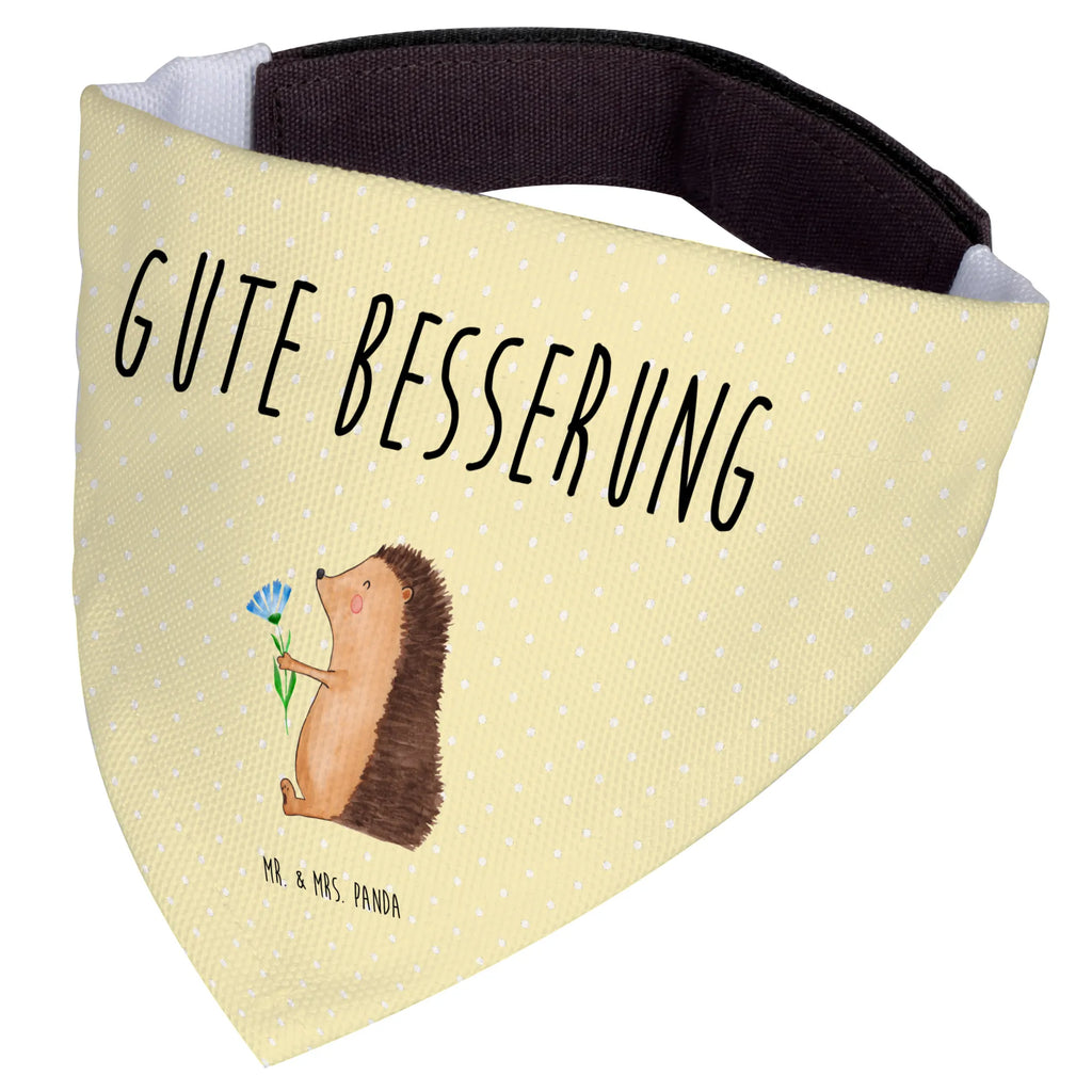 Hundehalstuch Igel Blumen Hunde, Halstuch, Tuch, kleine Hunde, klein, Hundehalstuch, Tiermotive, Gute Laune, lustige Sprüche, Tiere, Besuch, Krankheit, Genesungswünsche, Krankenhaus, Igel, krank, Gute Besserung