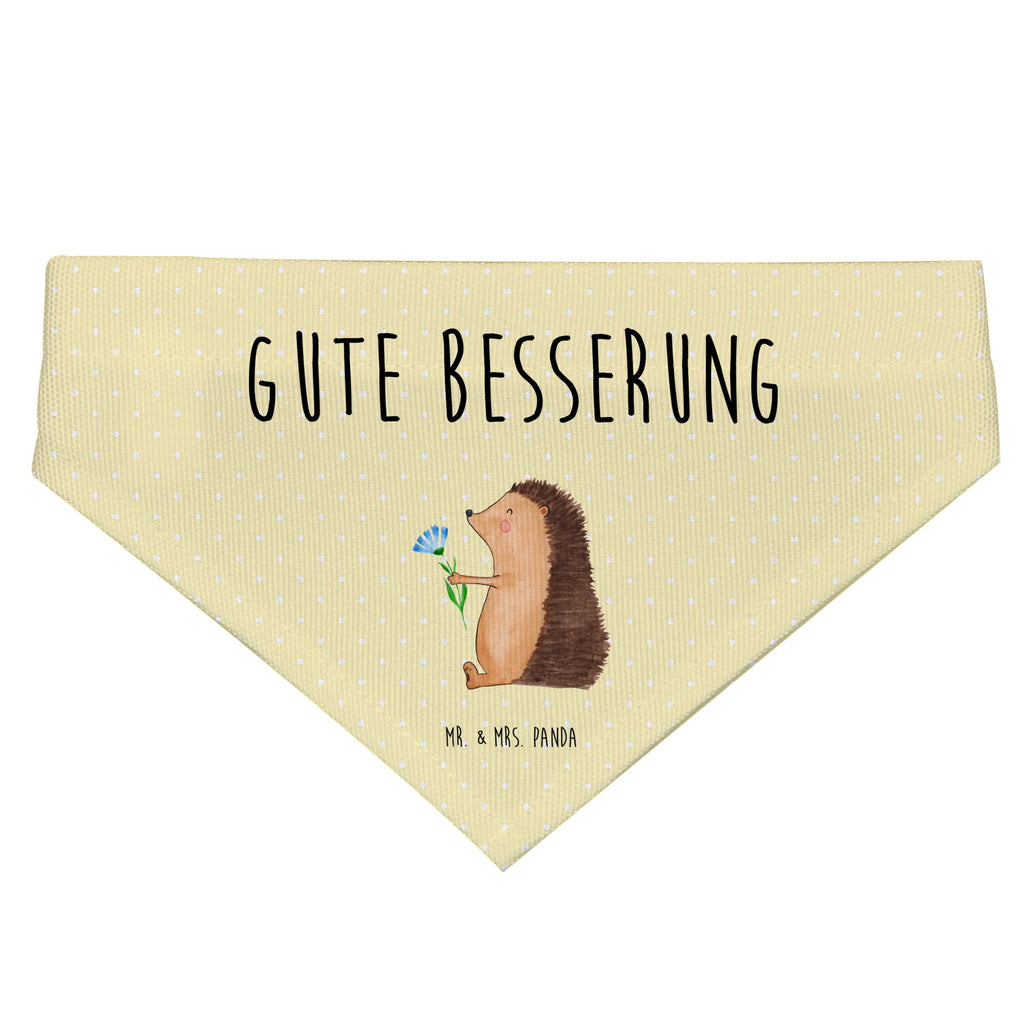 Hundehalstuch Igel Blumen Hunde, Halstuch, Tuch, kleine Hunde, klein, Hundehalstuch, Tiermotive, Gute Laune, lustige Sprüche, Tiere, Besuch, Krankheit, Genesungswünsche, Krankenhaus, Igel, krank, Gute Besserung