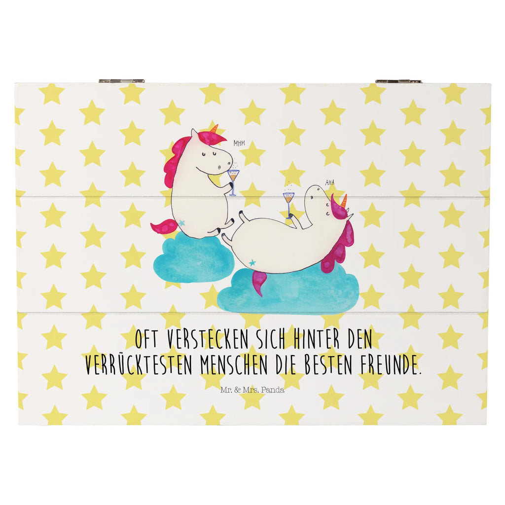 Wooden chest unicorn sparkling wine treasure chest, box, memory box, storage box, decorative box, XXL, chest, Wooden box, casket, unicorn, unicorns, BFF, Cork, Girlfriends, Unicorn, Best, Toast, Unicorns, Girls' night, Fun, Girlfriend, Champagne, Party