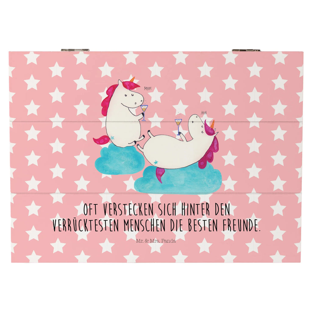 Wooden chest unicorn sparkling wine treasure chest, box, memory box, storage box, decorative box, XXL, chest, Wooden box, casket, unicorn, unicorns, BFF, Cork, Girlfriends, Unicorn, Best, Toast, Unicorns, Girls' night, Fun, Girlfriend, Champagne, Party