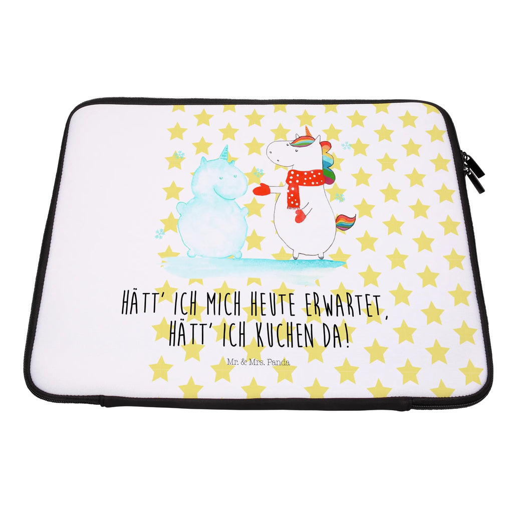 Laptop Bag unicorn snowman Notebook Tasche, Laptop, Computertasche, Tasche, Notebook-Tasche, Notebook-Reisehülle, Notebook Schutz, Einhorn, Einhörner, Einhorn Deko, Pegasus, Unicorn, Schneemann, Winter, Schnee, Kuchen, Weihnachten, kalt, Mütze, Handschuhe, X-Mas