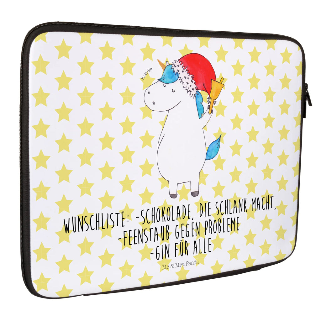 Torba na laptop Jednorożec Mikołaj Notebook Tasche, Laptop, Computertasche, Tasche, Notebook-Tasche, Notebook-Reisehülle, Notebook Schutz, Einhorn, Einhörner, Einhorn Deko, Pegasus, Unicorn, Gin, Schokolade, Schoki, Weihnachten, Weihnachtsmann, Nikolaus, Wunschzettel, Wunschliste, Feenstaub