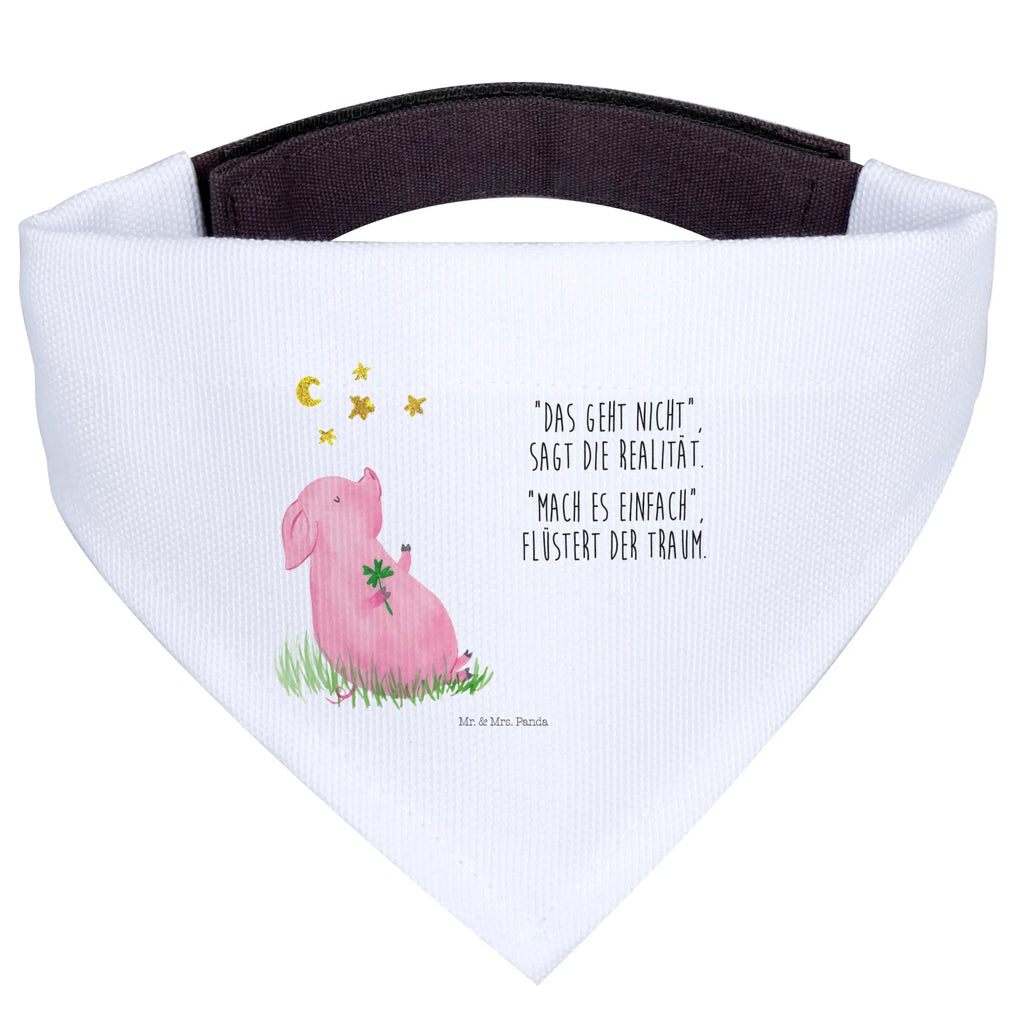 Chusta na szyję dla psa L świnia Szczęście Kleine Hunde, Hunde, Tuch, Hundehalstuch, Halstuch, Lustige Sprüche, Tiere, Tiermotive, Gute Laune, Glücksbringer, Träume, Ziele, Motivation, Sernchen, Sterne, Glücksschwein. Glück, Schweinchen, Schwein