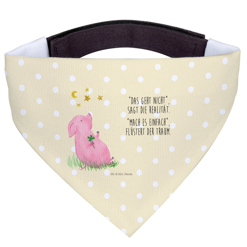 Chusta na szyję dla psa L świnia Szczęście Kleine Hunde, Hunde, Tuch, Hundehalstuch, Halstuch, Lustige Sprüche, Tiere, Tiermotive, Gute Laune, Glücksbringer, Träume, Ziele, Motivation, Sernchen, Sterne, Glücksschwein. Glück, Schweinchen, Schwein