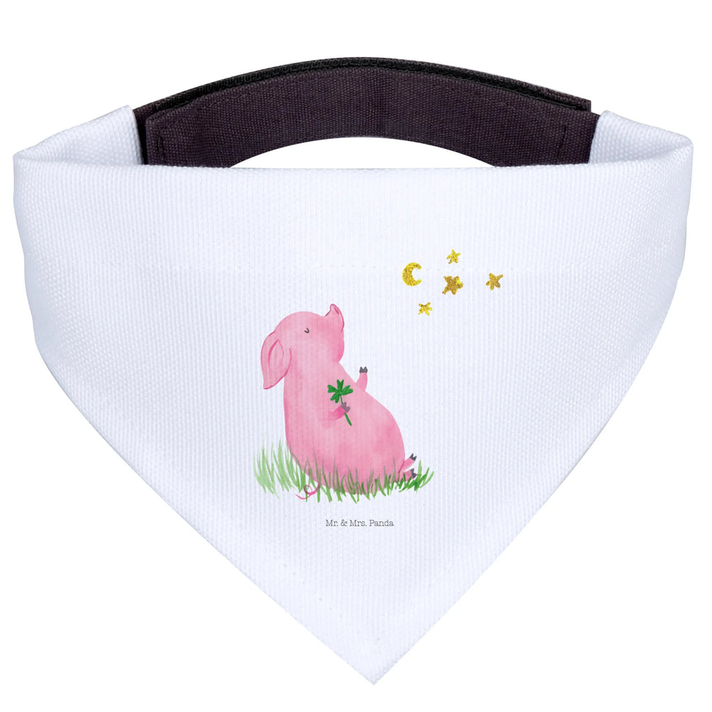 Chusta na szyję dla psa L świnia Szczęście Kleine Hunde, Hunde, Tuch, Hundehalstuch, Halstuch, Lustige Sprüche, Tiere, Tiermotive, Gute Laune, Glücksbringer, Träume, Ziele, Motivation, Sernchen, Sterne, Glücksschwein. Glück, Schweinchen, Schwein