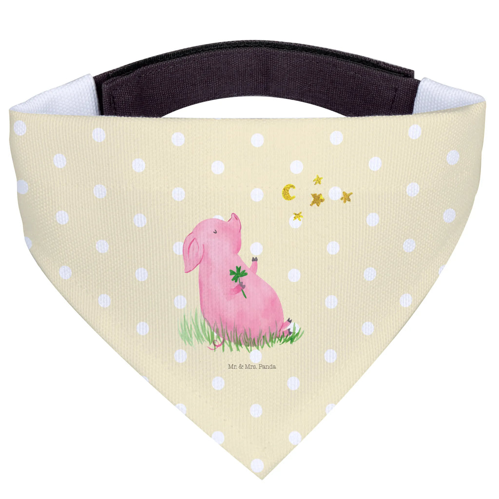 Chusta na szyję dla psa L świnia Szczęście Kleine Hunde, Hunde, Tuch, Hundehalstuch, Halstuch, Lustige Sprüche, Tiere, Tiermotive, Gute Laune, Glücksbringer, Träume, Ziele, Motivation, Sernchen, Sterne, Glücksschwein. Glück, Schweinchen, Schwein