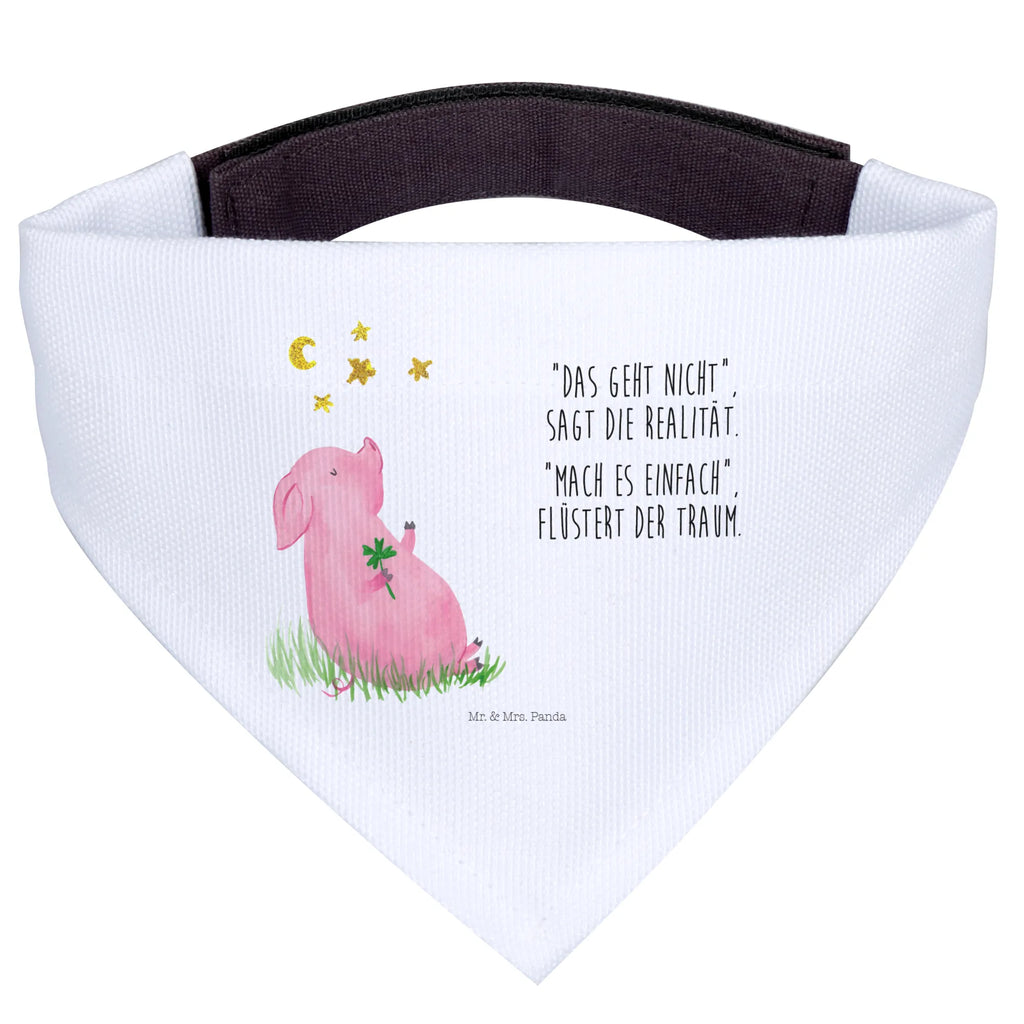 Chusta na szyję dla psa L świnia Szczęście Kleine Hunde, Hunde, Tuch, Hundehalstuch, Halstuch, Lustige Sprüche, Tiere, Tiermotive, Gute Laune, Glücksbringer, Träume, Ziele, Motivation, Sernchen, Sterne, Glücksschwein. Glück, Schweinchen, Schwein