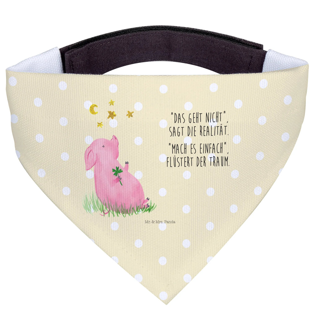 Chusta na szyję dla psa L świnia Szczęście Kleine Hunde, Hunde, Tuch, Hundehalstuch, Halstuch, Lustige Sprüche, Tiere, Tiermotive, Gute Laune, Glücksbringer, Träume, Ziele, Motivation, Sernchen, Sterne, Glücksschwein. Glück, Schweinchen, Schwein