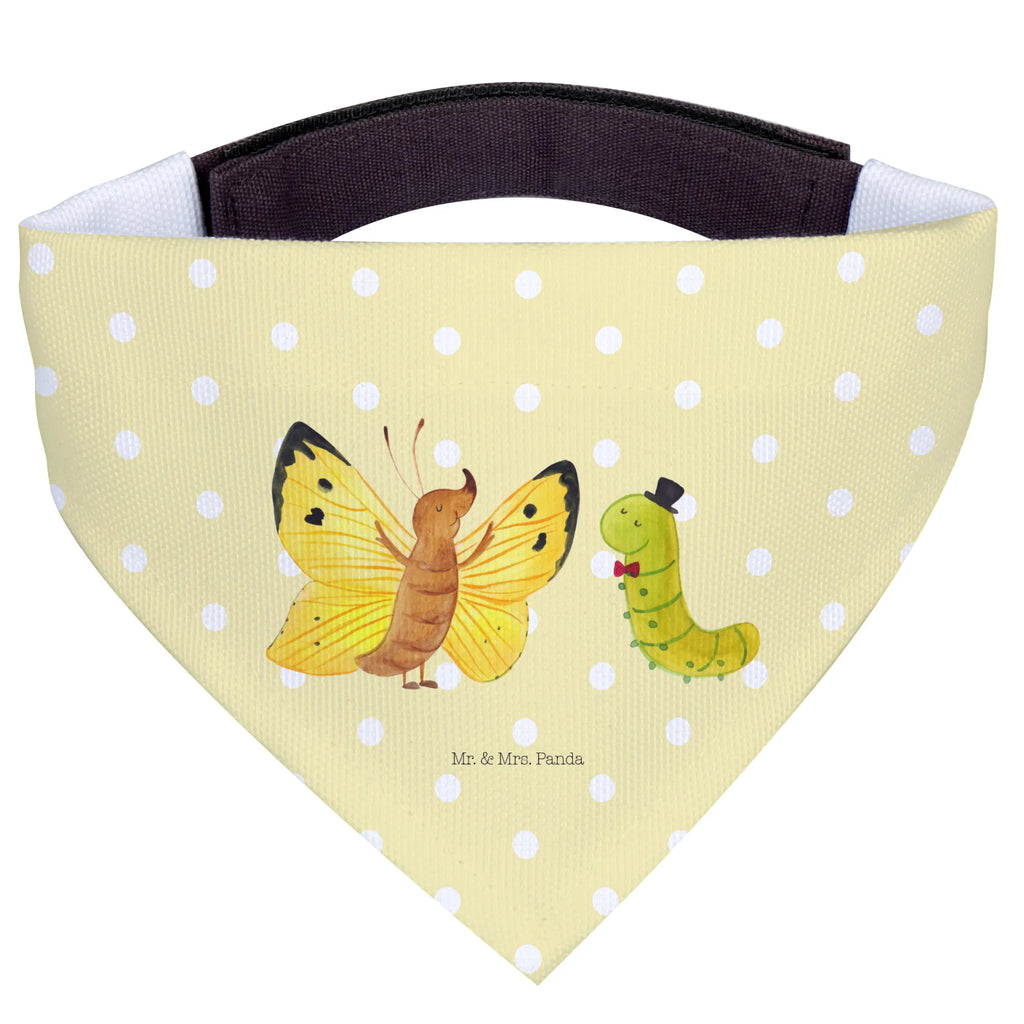 Chusta na szyję dla psa L gąsienica motyl Hunde, Tuch, Kleine Hunde, Hundehalstuch, Halstuch, Lustige Sprüche, Tiere, Tiermotive, Gute Laune, Raupe, Hütchen, Schmetterling, Erwachsen Werden, Zitronenfalter, Kokon, Aufwachsen, Hut, Schönheit, Entwicklung