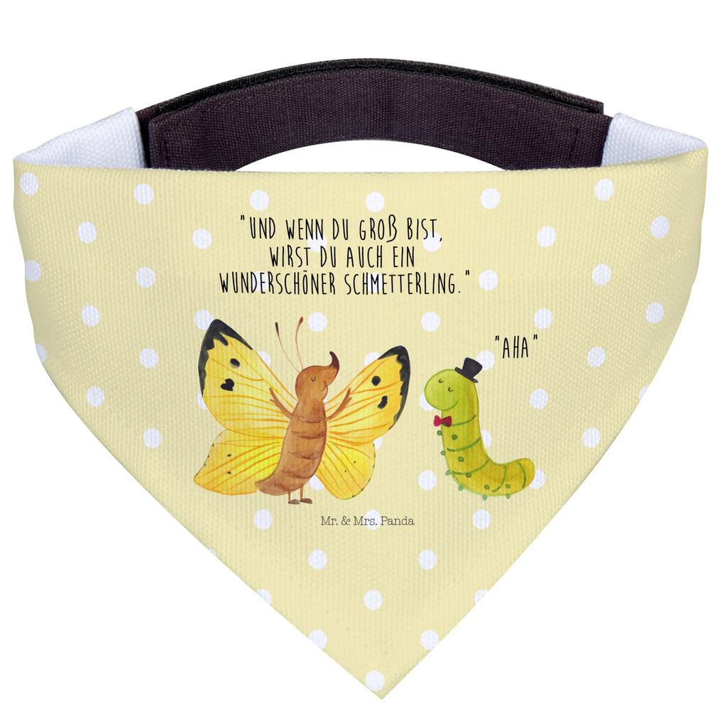 Chusta na szyję dla psa L gąsienica motyl Hunde, Tuch, Kleine Hunde, Hundehalstuch, Halstuch, Lustige Sprüche, Tiere, Tiermotive, Gute Laune, Raupe, Hütchen, Schmetterling, Erwachsen Werden, Zitronenfalter, Kokon, Aufwachsen, Hut, Schönheit, Entwicklung
